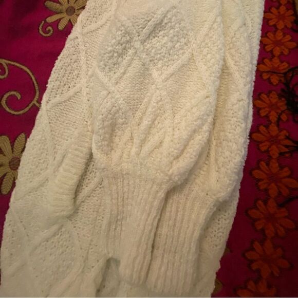 Sweater heavy long coat like warm great condition cozy warm cream - Picture 3 of 11